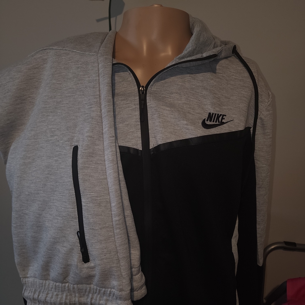 Nike Gray and Black Track Jacket
